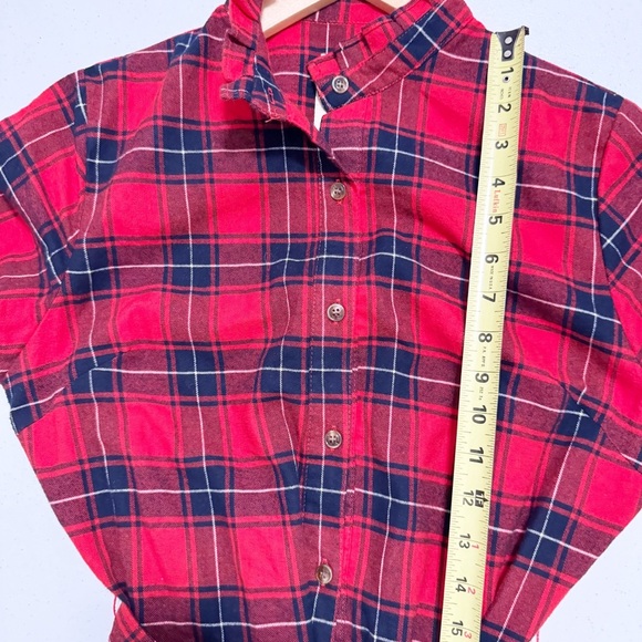 Kiel James Patrick Cozy Cabin Apple Pie Skillet Flannel Dress Red Size Medium - Picture 7 of 10